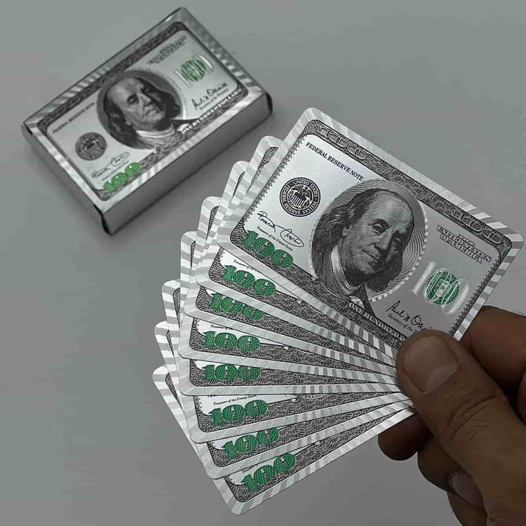 ورق شعبده بازی دلار نقره ای