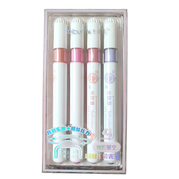 ماژیک علامت گذار مدل پاستلی بسته 4 عددی