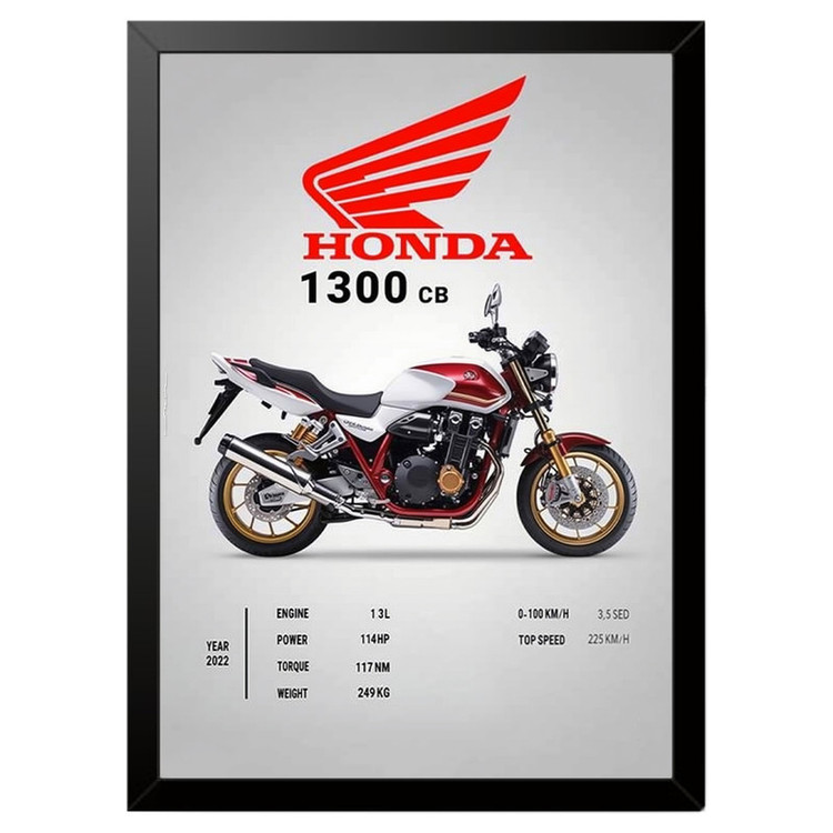 تابلو بکلیت طرح موتور سنگین هوندا HONDA CB1300 مدل b-po1736 فریم مشکی