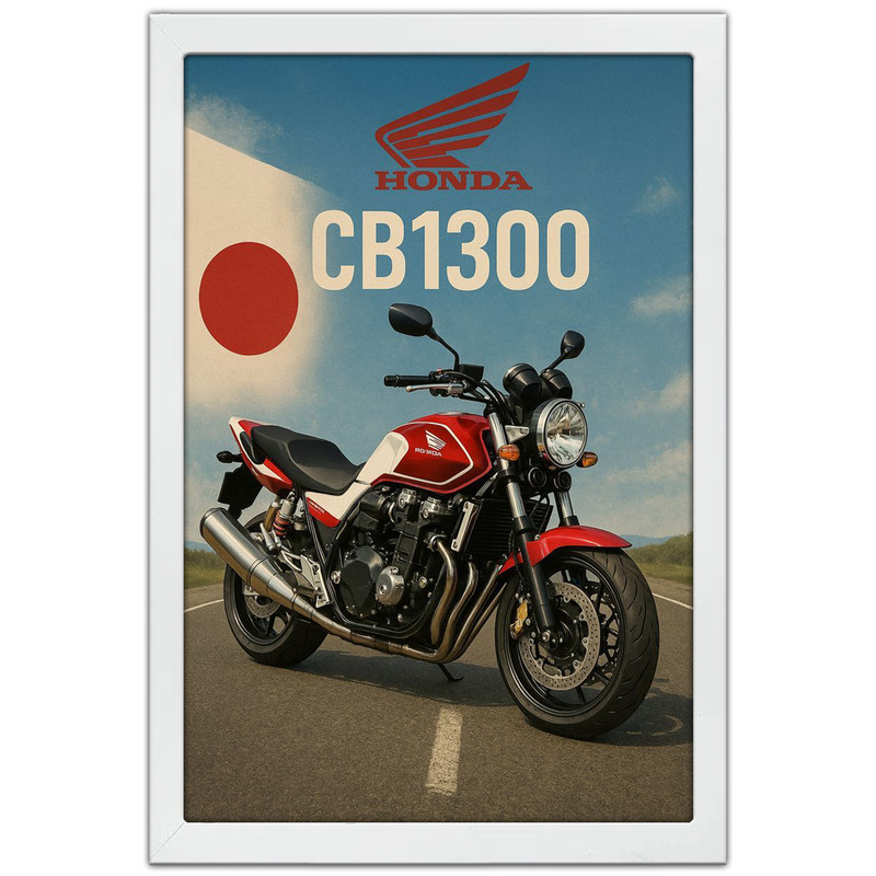 تابلو بکلیت طرح موتور سنگین هوندا سی بی HONDA CB1300 مدل W-po1904 فریم سفید