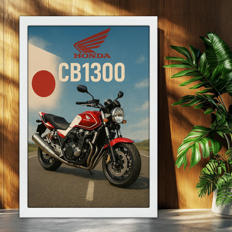 تابلو بکلیت طرح موتور سنگین هوندا سی بی HONDA CB1300 مدل W-po1904 فریم سفید