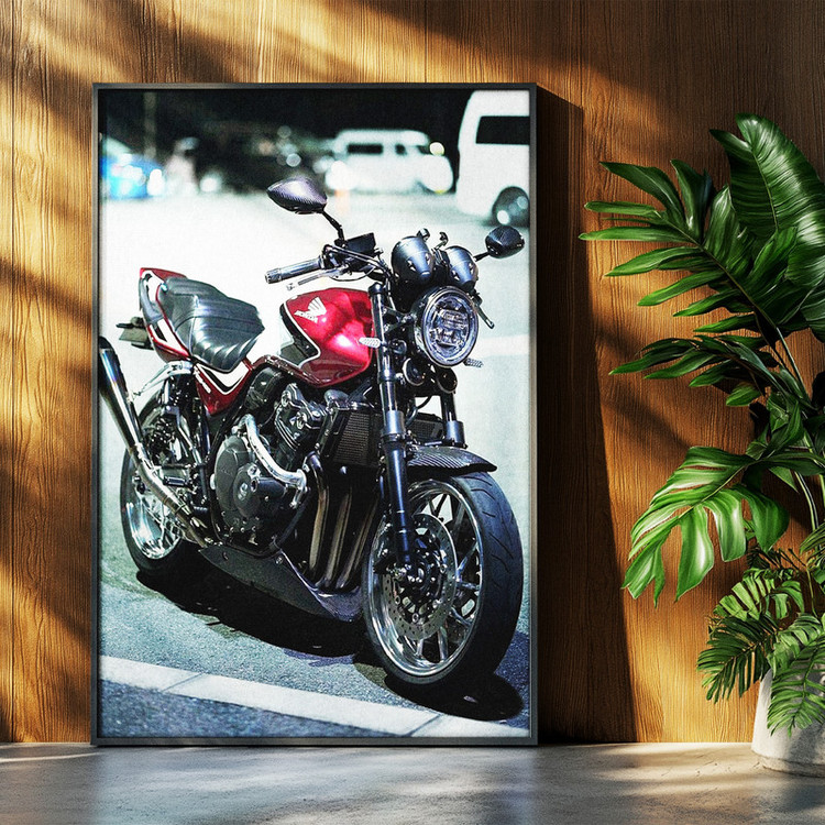 تابلو بکلیت طرح موتور سنگین هوندا HONDA CB400 مدل b-po1592 فریم مشکی