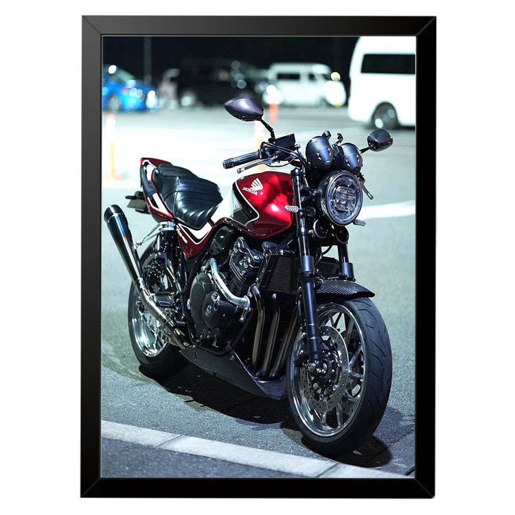 تابلو بکلیت طرح موتور سنگین هوندا HONDA CB400 مدل b-po1592 فریم مشکی