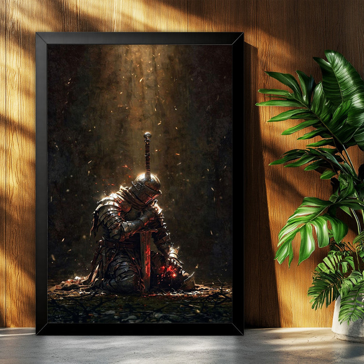 تابلو بکلیت طرح گیمینگ Dark Souls مدل B-po2196 فریم مشکی