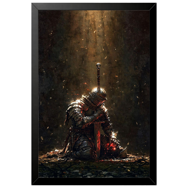 تابلو بکلیت طرح گیمینگ Dark Souls مدل B-po2196 فریم مشکی