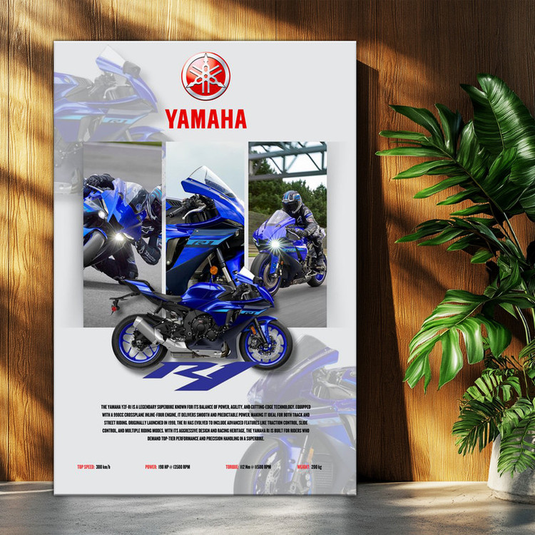 تابلو شاسی بکلیت طرح موتور سنگین یاماها YAMAHA YZF-R1 مدل T-po1681