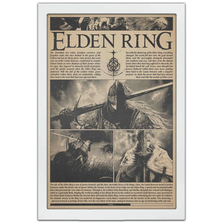 تابلو بکلیت طرح گیمینگ الدن رینگ Elden Ring مدل W-po1647 فریم سفید