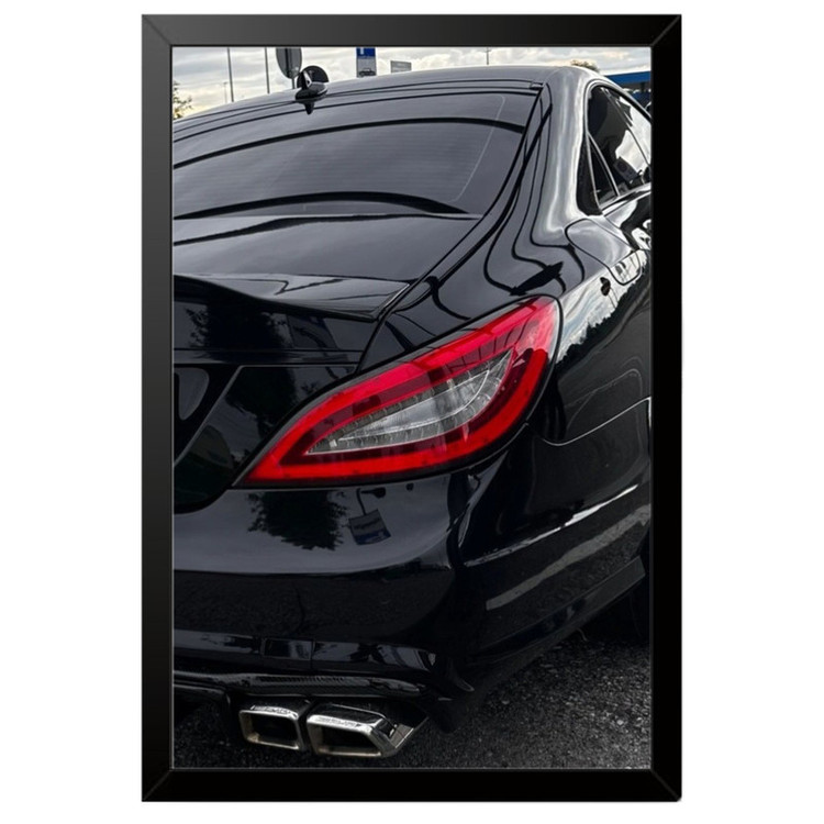 تابلو بکلیت طرح ماشین و خودرو مرسدس بنز Mercedes-Benz CLS 63 AMG مدل B-po2121 فریم مشکی
