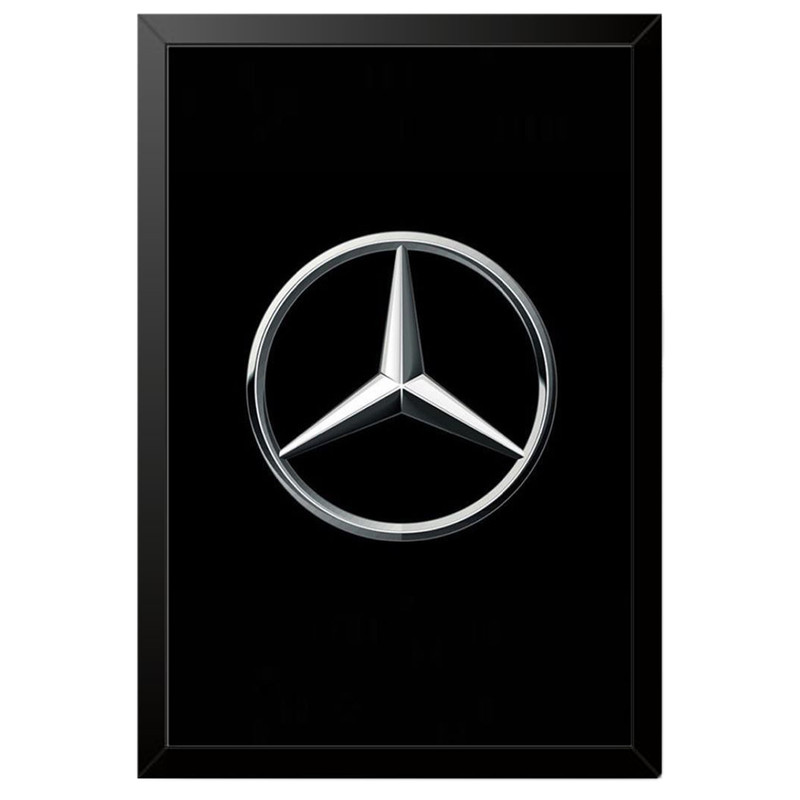 تابلو بکلیت طرح لوگو مرسدس بنز Mercedes-Benz مدل B-po1926 فریم مشکی