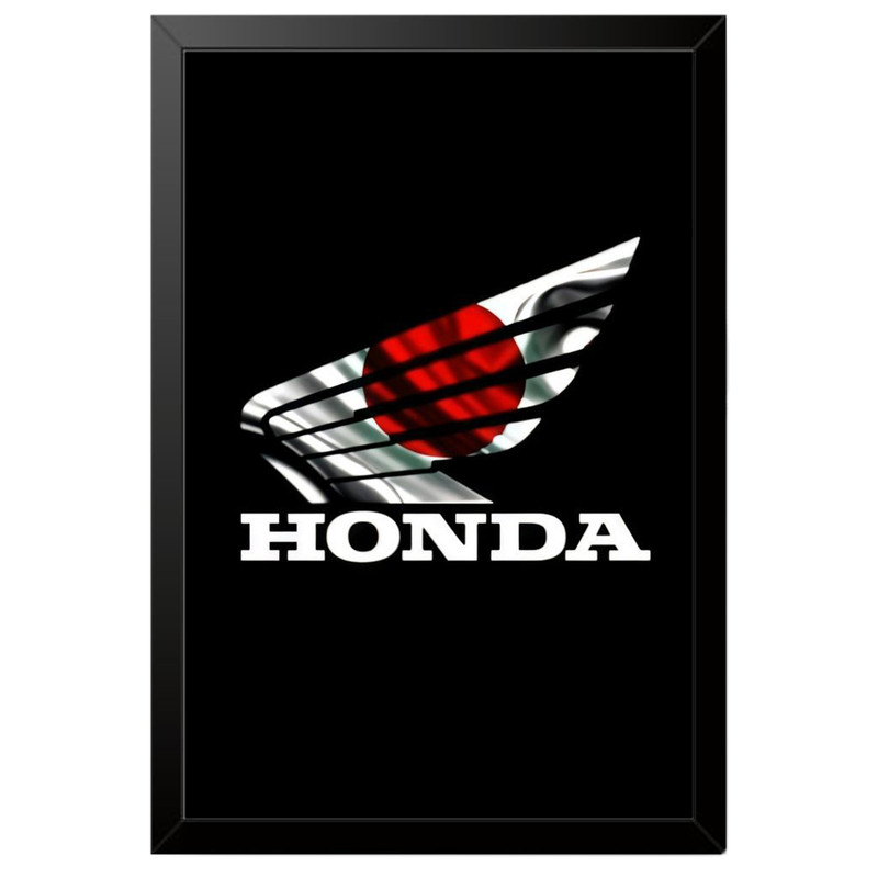 تابلو بکلیت طرح لوگو هوندا HONDA مدل B-po1968 فریم مشکی