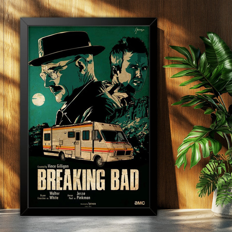 تابلو بکلیت طرح سریال بریکینگ بد Breaking Bad مدل B-po2042 فریم مشکی