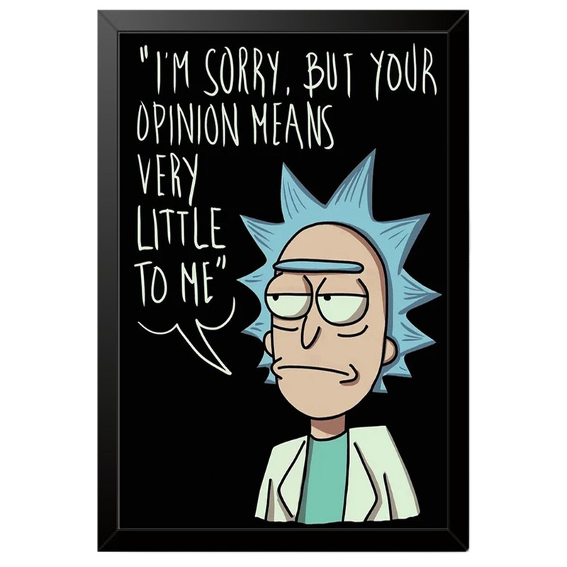 تابلو بکلیت طرح Rick and Morty مدل B-po2023 فریم مشکی