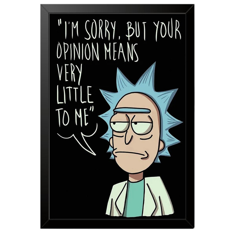تابلو بکلیت طرح Rick and Morty مدل B-po2023 فریم مشکی