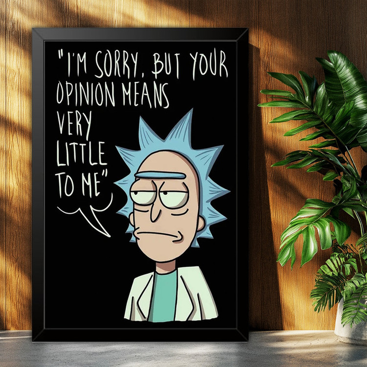 تابلو بکلیت طرح Rick and Morty مدل B-po2023 فریم مشکی