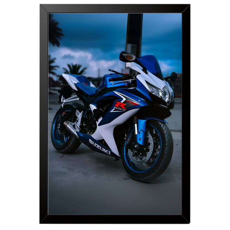 تابلو بکلیت طرح موتور سنگین Suzuki GSXR 1000 مدل b-po1526 فریم مشکی