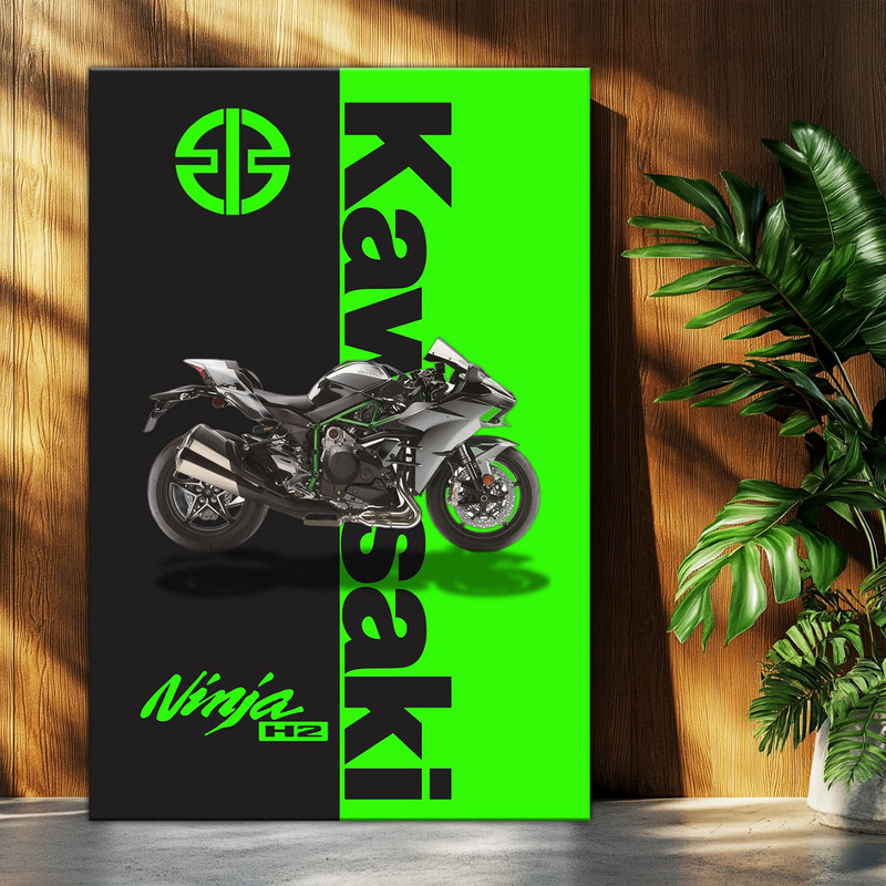تابلو شاسی بکلیت طرح موتور سنگین نینجا کاوازاکی NINJA KAWASAKI H2R مدل T-po1603