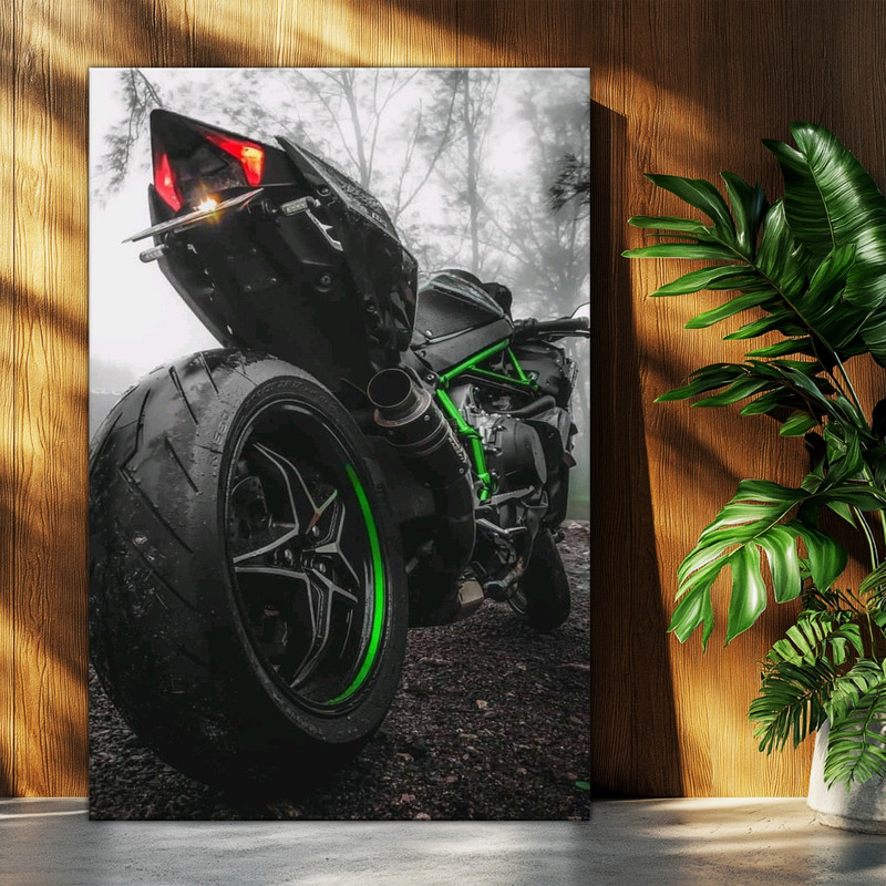 تابلو شاسی بکلیت طرح موتور سنگین نینجا کاوازاکی NINJA KAWASAKI H2R مدل T-po1696