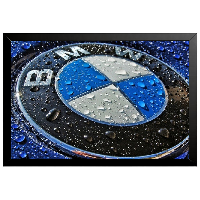 تابلو بکلیت طرح لوگو بی ام و BMW مدل B-po2149 فریم مشکی