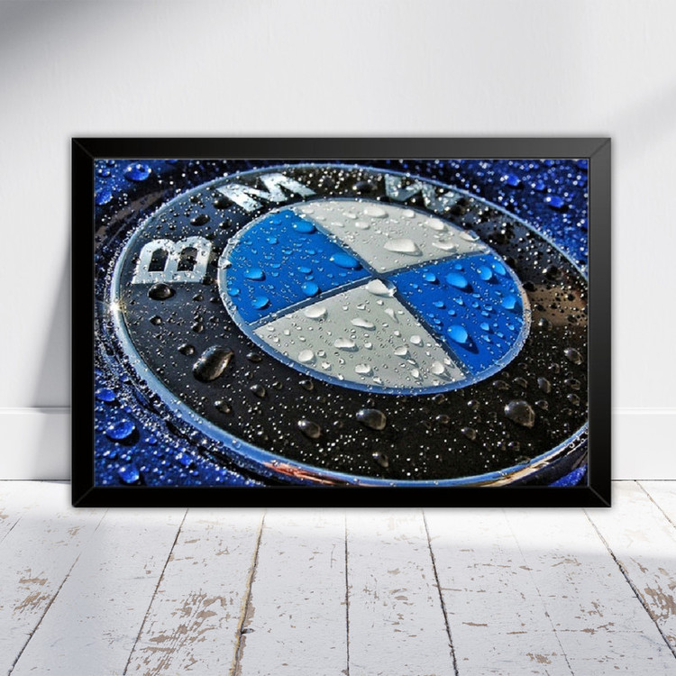 تابلو بکلیت طرح لوگو بی ام و BMW مدل B-po2149 فریم مشکی