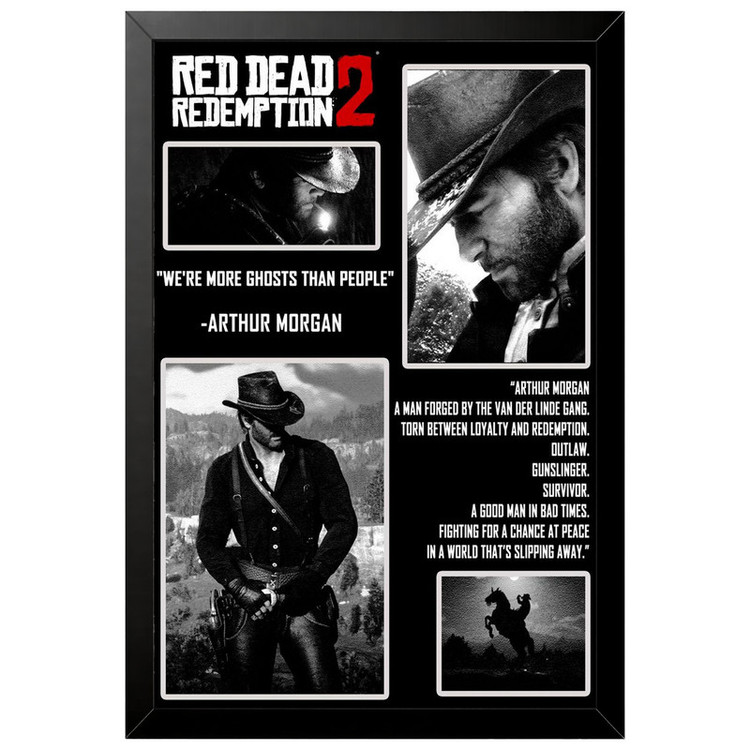 تابلو بکلیت طرح گیمینگ ردد red dead redemption 2 مدل B-po2293 فریم مشکی