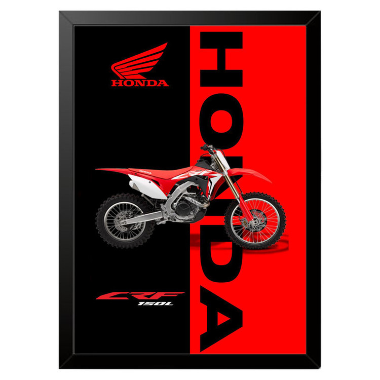 تابلو بکلیت طرح موتور سنگین هوندا CRF150L مدل b-po1597 فریم مشکی