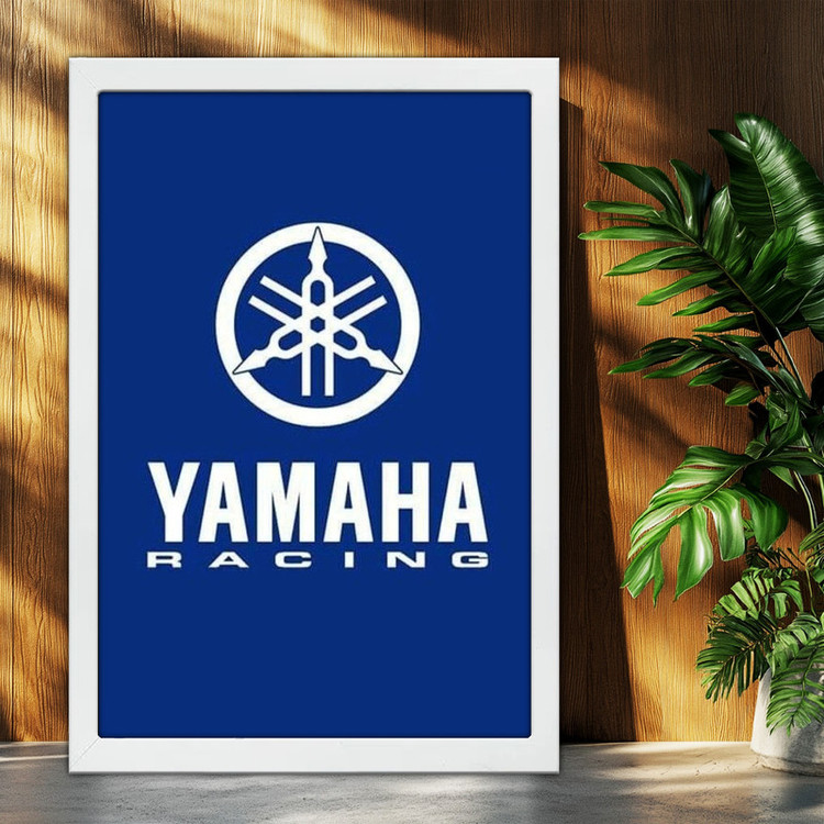 تابلو بکلیت طرح لوگو یاماها YAMAHA مدل W-po1901 فریم سفید
