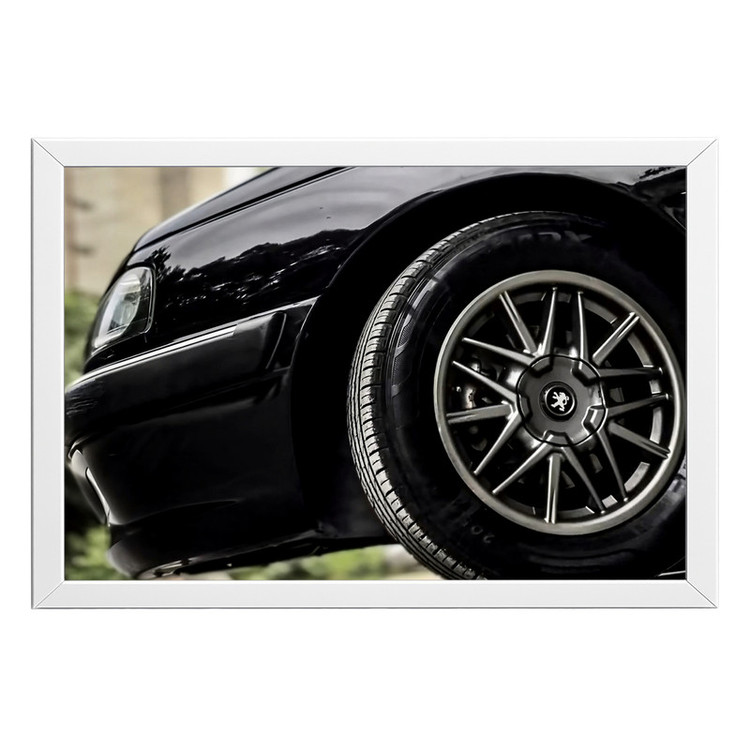 تابلو بکلیت طرح ماشین و خودرو پژو پارس (پرشیا) مدل W-po2165 فریم سفید