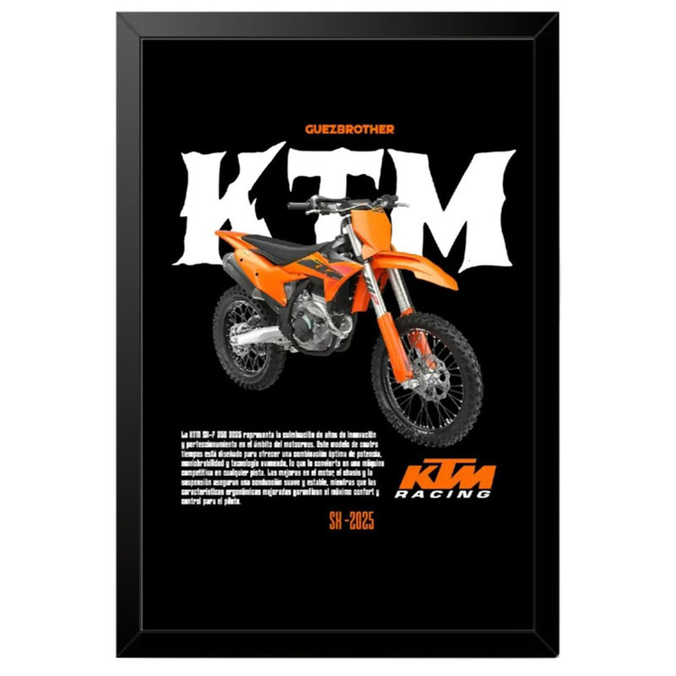 تابلو بکلیت طرح موتور کی تی ام KTM 250 SX-F مدل B-po1897 فریم مشکی