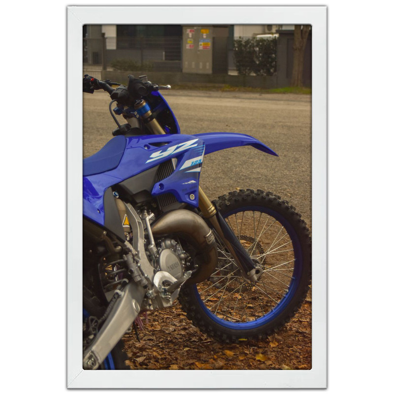 تابلو بکلیت طرح موتور یاماها YAMAHA YZ125 مدل W-po1913 فریم سفید