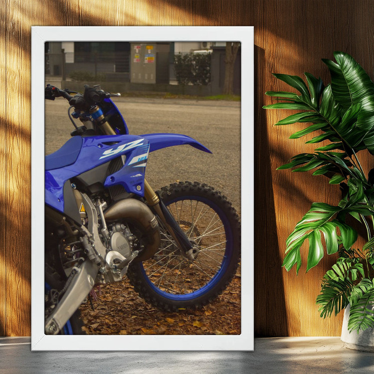تابلو بکلیت طرح موتور یاماها YAMAHA YZ125 مدل W-po1913 فریم سفید