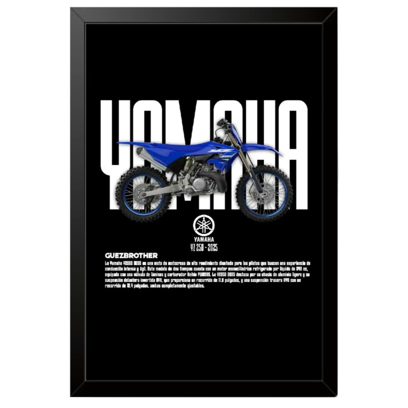 تابلو بکلیت طرح موتور یاماها YAMAHA YZ250F مدل B-po1895 فریم مشکی