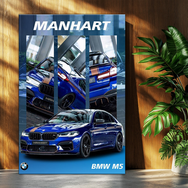 تابلو شاسی بکلیت طرح ماشین و خودرو بی ام و BMW M5 مدل T-po1687