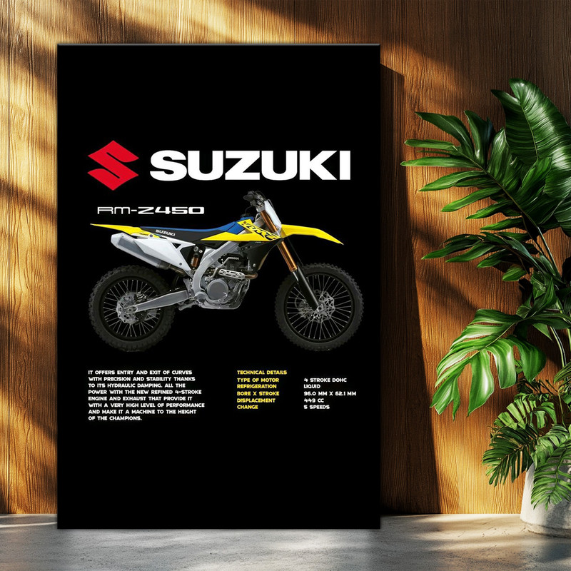 تابلو شاسی بکلیت طرح موتور سوزوکی SUZUKI RM-Z450 مدل T-po1690