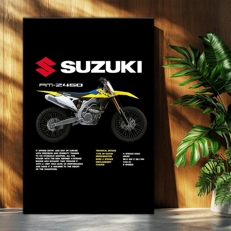 تابلو شاسی بکلیت طرح موتور سوزوکی SUZUKI RM-Z450 مدل T-po1690
