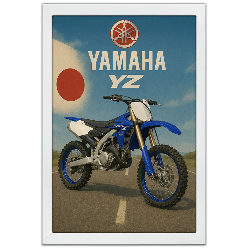 تابلو بکلیت طرح موتور یاماها YAMAHA YZ250F مدل W-po1973 فریم سفید