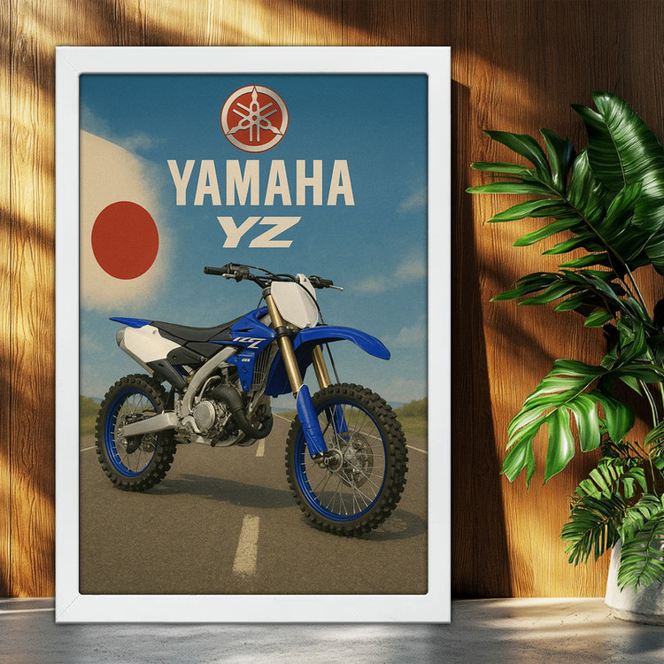 تابلو بکلیت طرح موتور یاماها YAMAHA YZ250F مدل W-po1973 فریم سفید