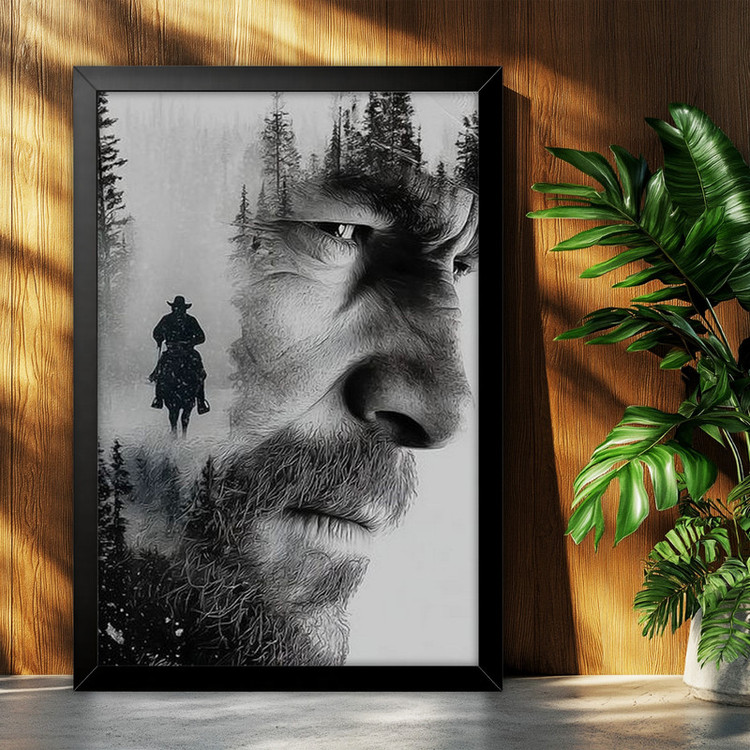 تابلو بکلیت طرح گیمینگ ردد red dead redemption 2 مدل B-po2260 فریم مشکی