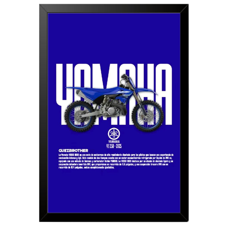 تابلو بکلیت طرح موتور یاماها YAMAHA YZ250F مدل B-po1899 فریم مشکی