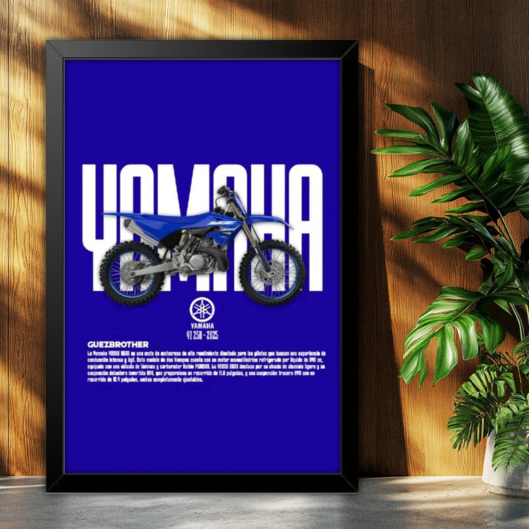 تابلو بکلیت طرح موتور یاماها YAMAHA YZ250F مدل B-po1899 فریم مشکی