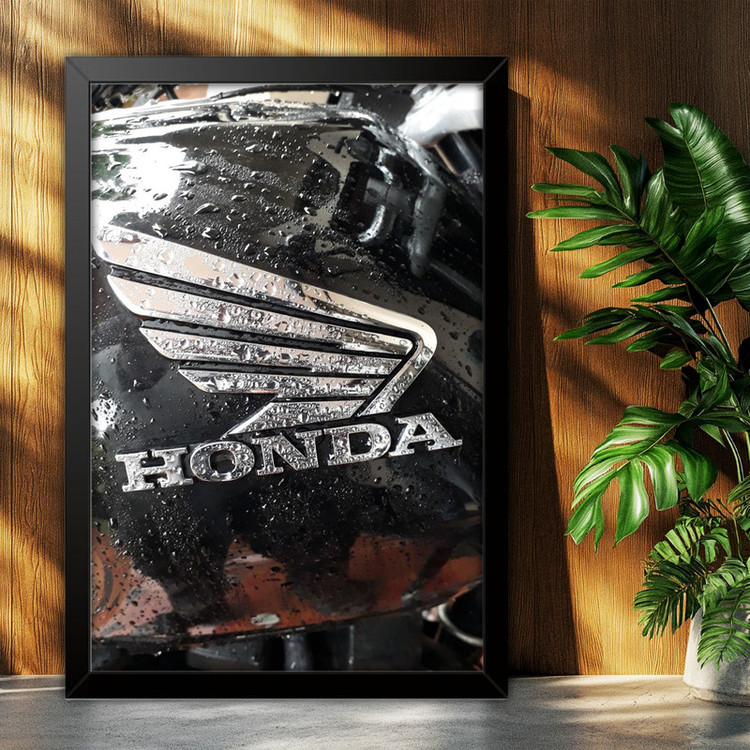 تابلو بکلیت طرح موتور هوندا HONDA مدل B-po1963 فریم مشکی