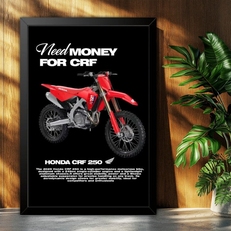 تابلو بکلیت طرح موتور هوندا HONDA CRF250R مدل B-po1969 فریم مشکی