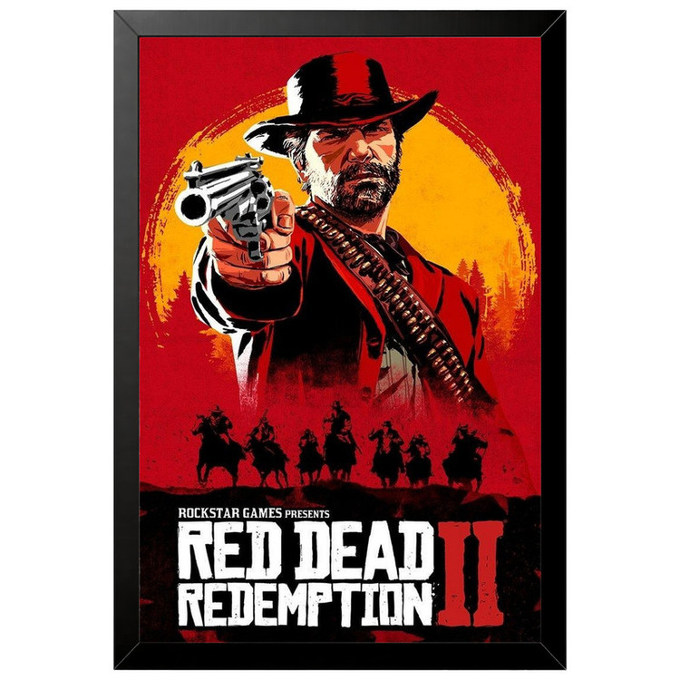 تابلو بکلیت طرح گیمینگ ردد red dead redemption 2 مدل B-po2290 فریم مشکی