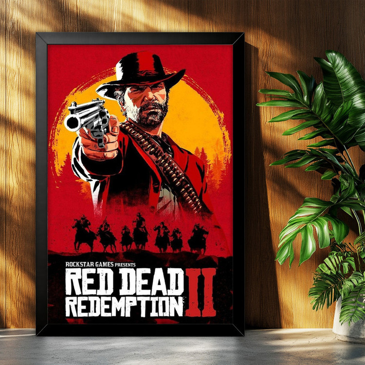 تابلو بکلیت طرح گیمینگ ردد red dead redemption 2 مدل B-po2290 فریم مشکی