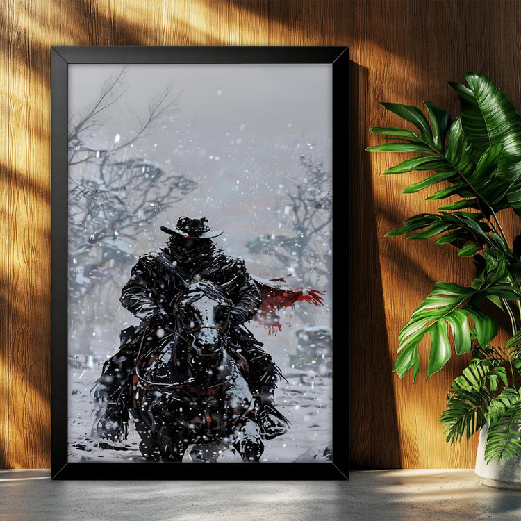 تابلو بکلیت طرح گیمینگ ردد red dead redemption 2 مدل B-po2286 فریم مشکی