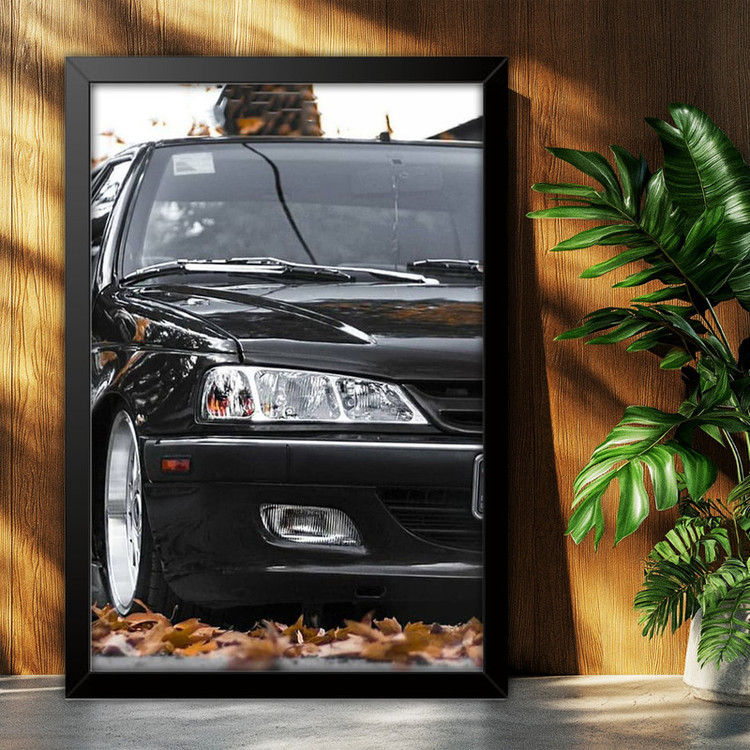 تابلو بکلیت طرح ماشین و خودرو پژو پارس مدل B-po1967 فریم مشکی