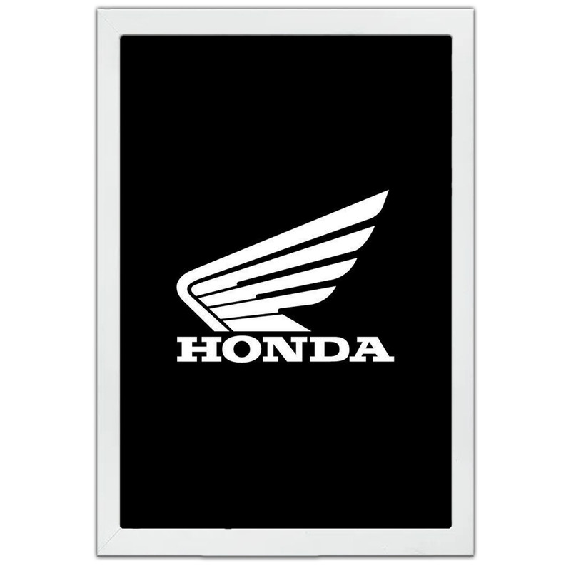 تابلو بکلیت طرح لوگو هوندا HONDA مدل W-po1599 فریم سفید