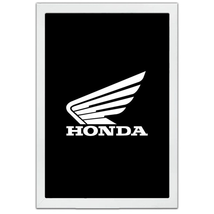 تابلو بکلیت طرح لوگو هوندا HONDA مدل W-po1599 فریم سفید