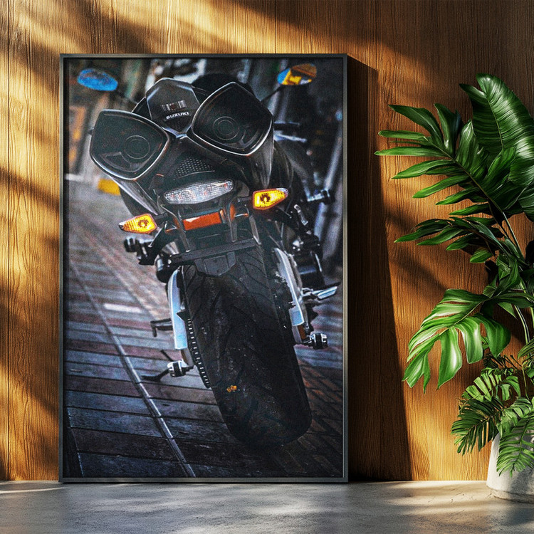 تابلو بکلیت طرح موتور سنگین سوزوکی SUZUKI B-KING 1400 مدل b-po1611 فریم مشکی