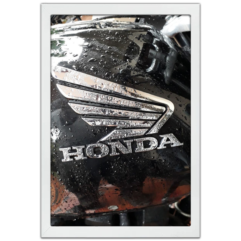 تابلو بکلیت طرح موتور هوندا HONDA مدل W-po1963 فریم سفید