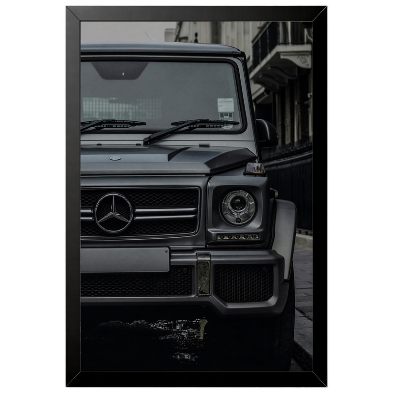 تابلو بکلیت طرح ماشین و خودرو مرسدس بنز Mercedes-Benz G-Class G63 AMG مدل B-po2128 فریم مشکی